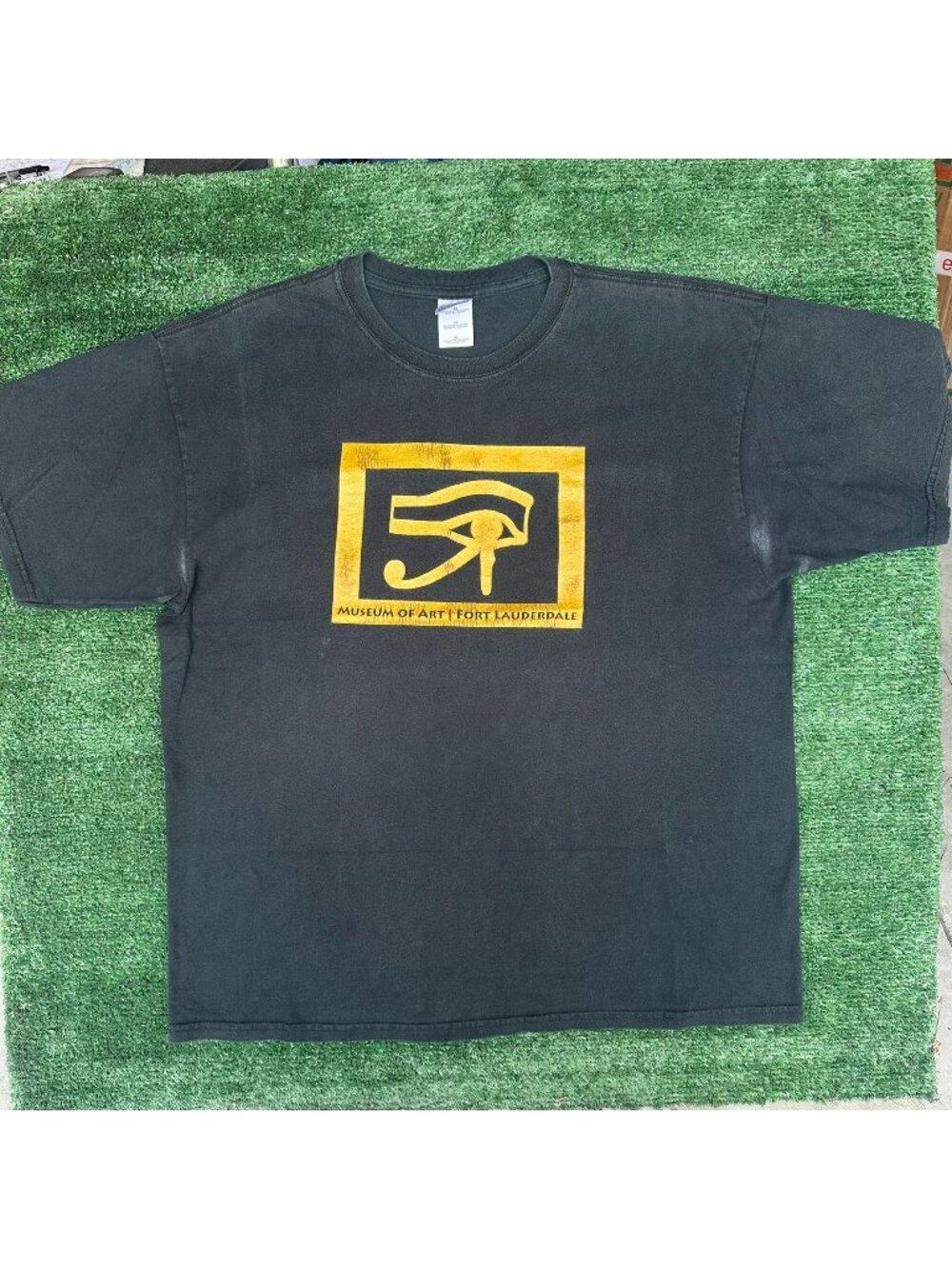 Vintage Y2K Art Museum Eye of Horus Egypt T-Shirt Black XL Grunge Occult Mystic